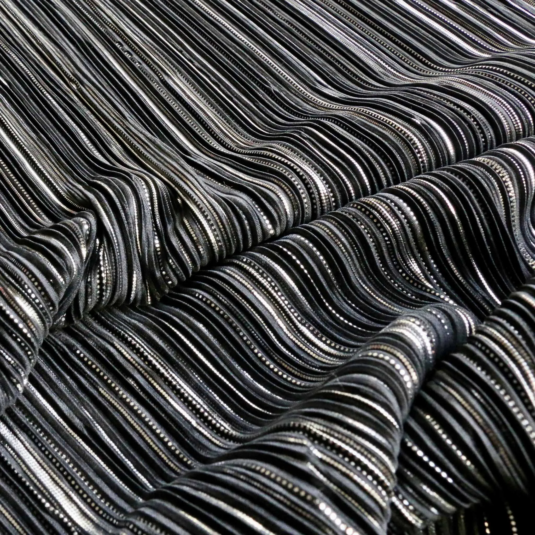 Plisse Fabric - Black
