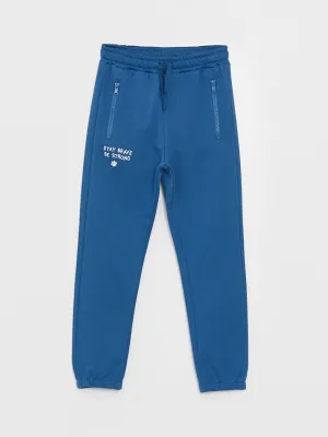 Printed Boys' Jogger Sweatpants With Elastic Waist