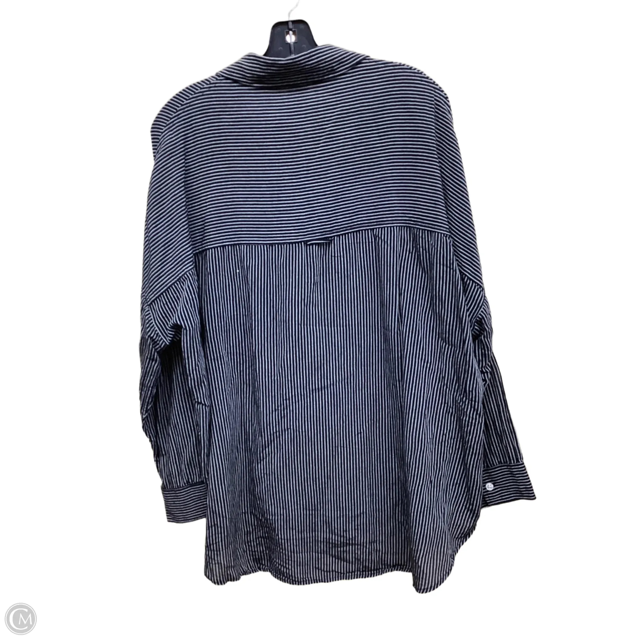 Top Long Sleeve By Copper Key In Black & Grey, Size: M