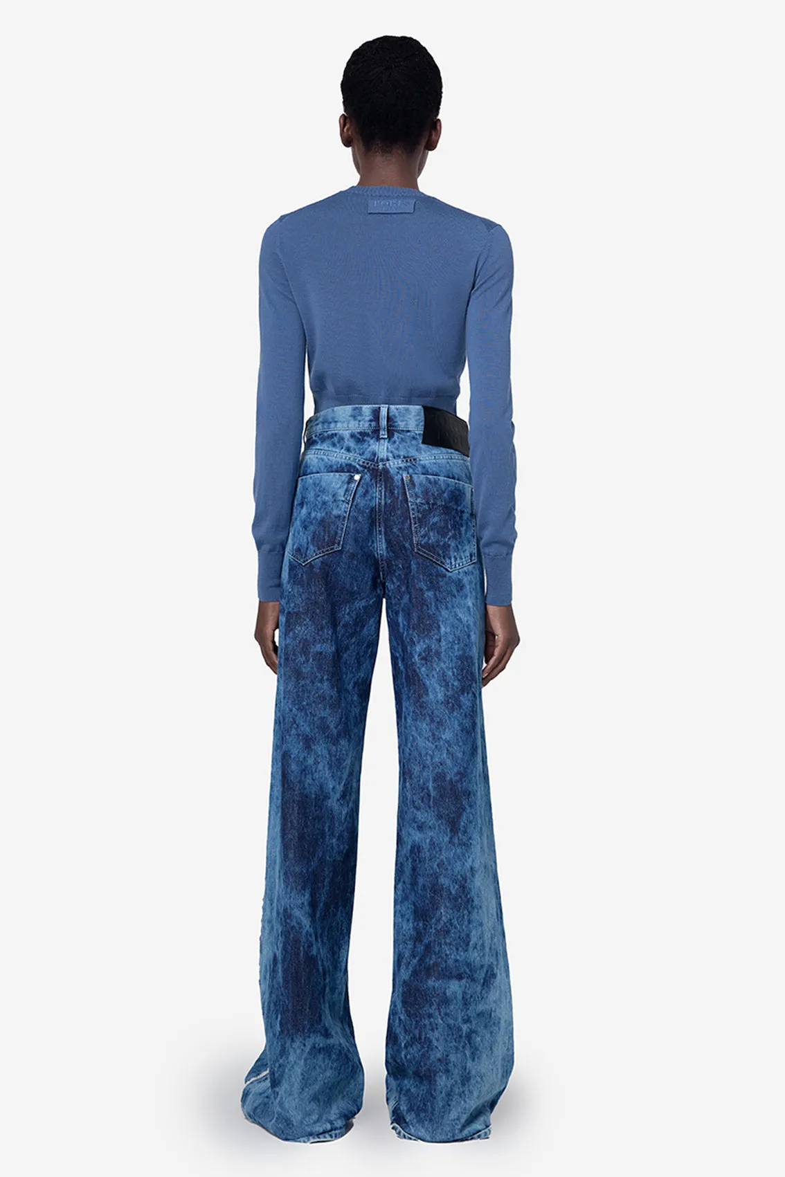 UNIQUE JACQUARD DENIM JEANS