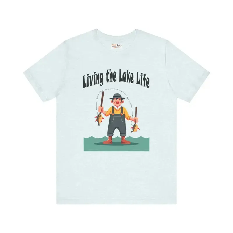 Unisex Jersey Short Tee with Lake Life Vibes