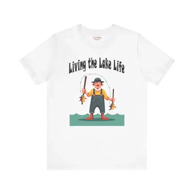 Unisex Jersey Short Tee with Lake Life Vibes