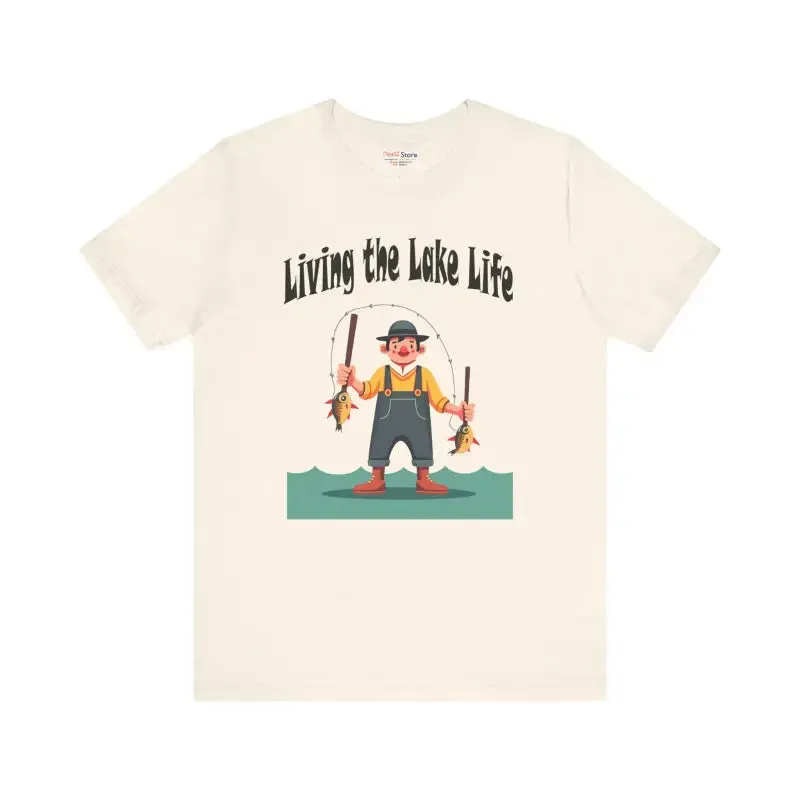 Unisex Jersey Short Tee with Lake Life Vibes