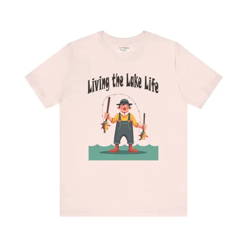 Unisex Jersey Short Tee with Lake Life Vibes