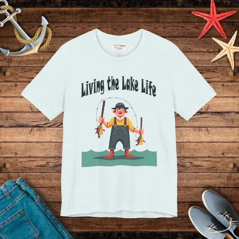 Unisex Jersey Short Tee with Lake Life Vibes