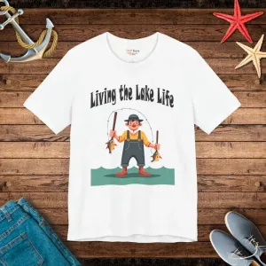 Unisex Jersey Short Tee with Lake Life Vibes