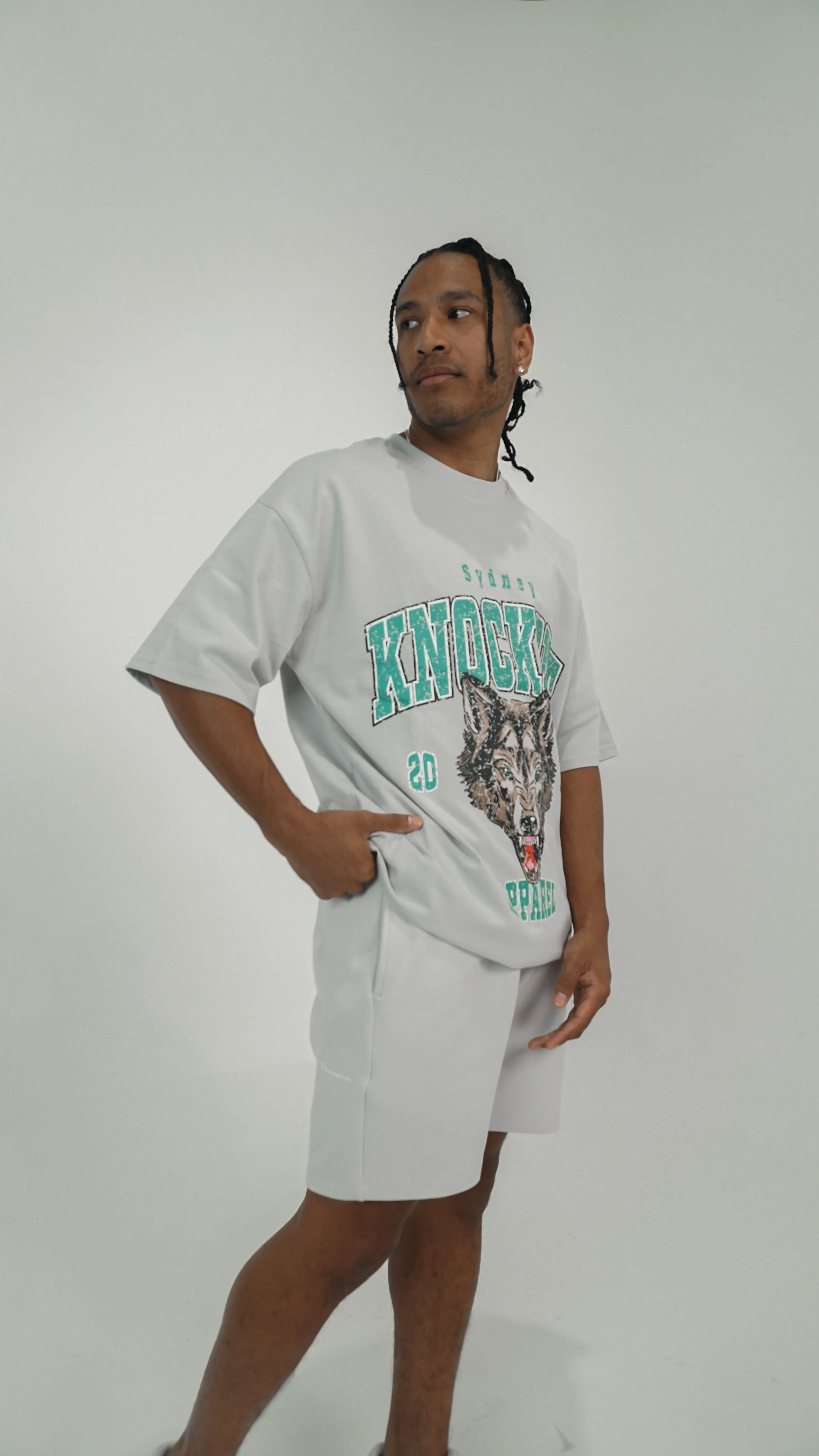 Vintage Wolf - Grey/Teal