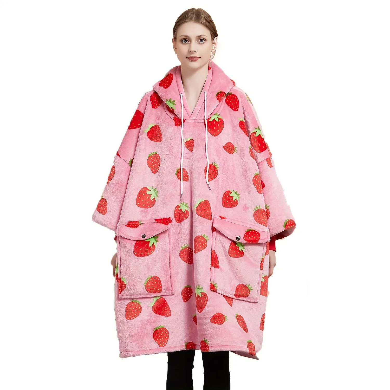 Wearable Blanket Hoodie for Adults Sherpa All Patterns Oversized Sweatshirt Blanket with Pockets Cute Birthday Gifts for Women Men