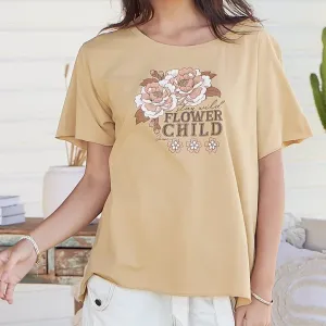 Wild Child T Shirt Latte