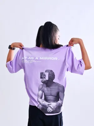 WOMEN'S ART AS A MIRROR OVER-SIZED T-SHIRT (LILAC)