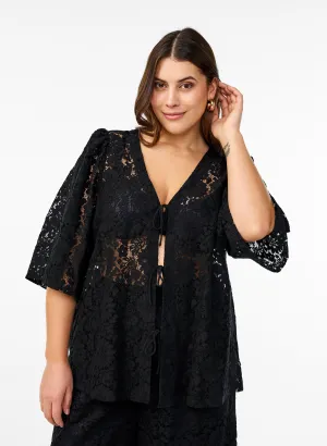 Zizzi Welda Cardigan in Black
